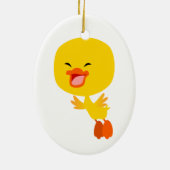 Schattige Flying Cartoon Duckling Ornament (Achterkant)