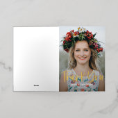 Schattige FOLIE Afstuderen Hartelijk dank Folie Wenskaart (Buiten Laag)