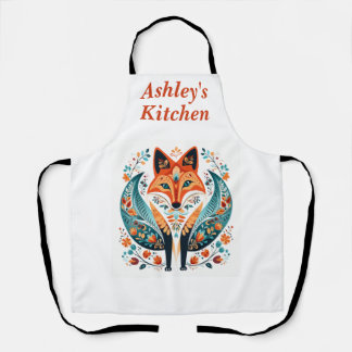 Schattige Folk Art Foxy Keuken Schort
