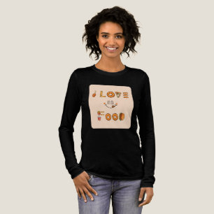 Schattige Foodie Design met Pizza, Donuts, Burger Tri-Blend Shirt