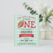 Schattige Football Field & Ribbon Budget 1e verjaa (Staand voorkant)