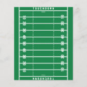 Schattige Football Field & Ribbon Budget 1e verjaa (Achterkant)