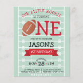 Schattige Football Field & Ribbon Budget 1e verjaa (Voorkant)