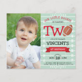 Schattige Football & Lint Budget Foto 2e Verjaarda (Voorkant)