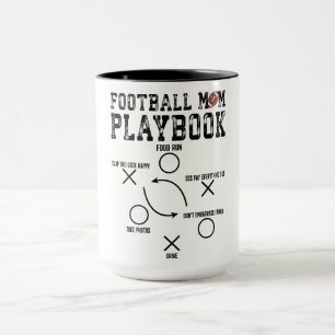 Schattige Football moeder playbook Mok