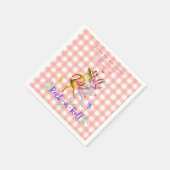 Schattige Forest Deer Rock-n-Roll 1st Birthday Pin Servet (Hoek)