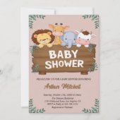 Schattige Forest Friends Baby shower Kaart (Voorkant)