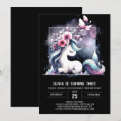 Schattige Forest Horse Verjaardag Kaart (Voorkant / Achterkant)