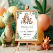 Schattige Forest Woodland Animals Baby shower Welk Poster