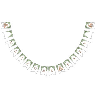 Schattige Forest Woodland Animals Baby shower Welk Vlaggetjes