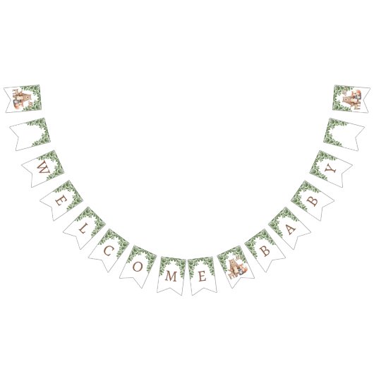 Schattige Forest Woodland Animals Baby shower Welk Vlaggetjes (Alle)