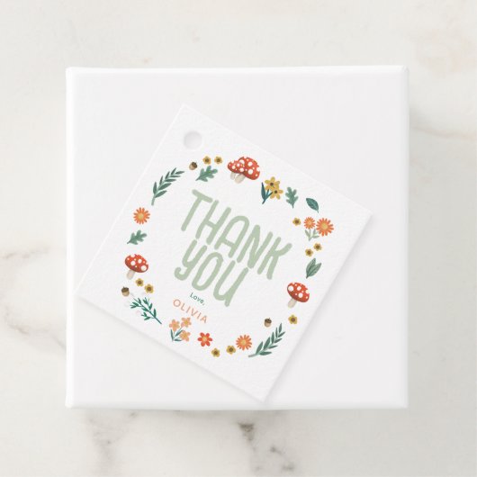 Schattige Forest Woodland Baby shower Dank u Bedankjes Labels (In situ)