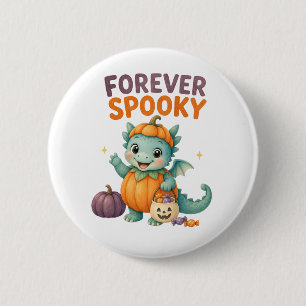 Schattige Forever Spooky Baby Draak Halloween Ronde Button 5,7 Cm