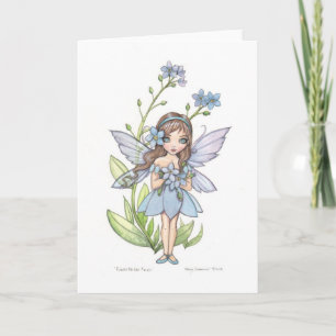 Schattige Forget Me Not Flower Fairy Kaart