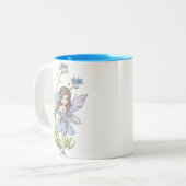 Schattige Forget Me Not Flower Fairy Mok (Voorkant links)