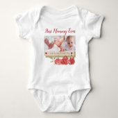 Schattige foto collage Beste moeder ooit eerste Mo Romper (Voorkant)