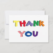 Schattige foto plat bedankkaart (Achterkant)