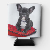 Schattige foto van bulledog Black en White Blikjeskoeler (Voorkant)