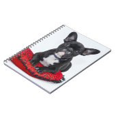 Schattige foto van bulledog Black en White Notitieboek (Linkerzijde)