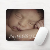 schattige foto van pasgeboren baby, aangepast muismat (Met muis)