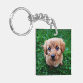 Schattige foto van Puppy Sleutelhanger (Voorkant Links)