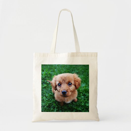 Schattige foto van Puppy Tote Bag (Voorkant)
