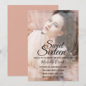 Schattige fototemplate - Sweet Sixteen Kaart (Voorkant / Achterkant)