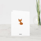 Schattige Fox and Flowers Bedankkaart (Achterkant)