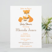 Schattige Fox Autumn Baby shower Kaart (Staand voorkant)