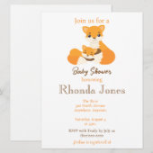 Schattige Fox Autumn Baby shower Kaart (Voorkant / Achterkant)