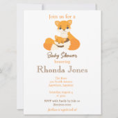 Schattige Fox Autumn Baby shower Kaart (Voorkant)