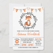 Schattige Fox Baby shower / Modern Woodland Forest Kaart (Voorkant)