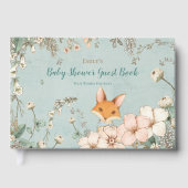  Schattige Fox Botanische Wensen voor Baby shower Gastenboek (Voorkant)