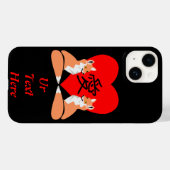 Schattige fox Cartoon Love Heart Case-Mate iPhone Case (Achterkant (horizontaal))