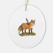 Schattige Fox en zijn vriend Gnome Keramisch Ornament (Links)