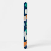 Schattige Fox Face Forest Leaf Pattern Monogram iPhone Hoesje (Rechterkant)