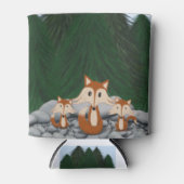 Schattige fox-familie blikjeskoeler (Voorkant)