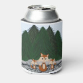 Schattige fox-familie blikjeskoeler (Blikje Achterkant)