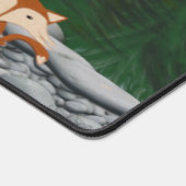 Schattige fox-familie bureaumat (Hoek)