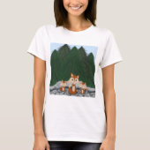 Schattige fox-familie t-shirt (Voorkant)