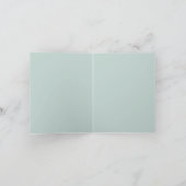 Schattige Fox  Floral Duck Egg Blauw Blank Inside Bedankkaart (Binnen)