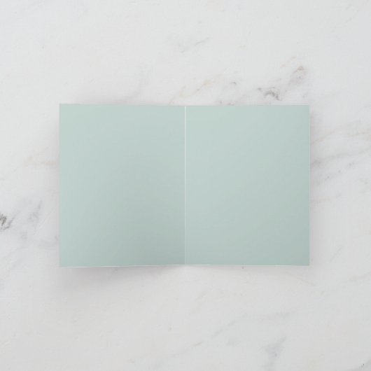 Schattige Fox  Floral Duck Egg Blauw Blank Inside Bedankkaart (Binnen)