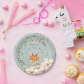  Schattige Fox Flowers Jongen Eerste Verjaardagsfe Papieren Bordje (Feest)
