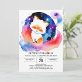 Schattige Fox Kids Verjaardagsgelukzaligheid Kaart (Staand voorkant)