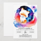 Schattige Fox Kids Verjaardagsgelukzaligheid Kaart (Voorkant / Achterkant)