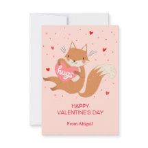 Schattige Fox Kinder Klaslokaal Valentijn Note Kaa