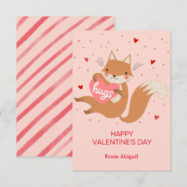 Schattige Fox Kinder Klaslokaal Valentijn Note Kaa Kaart