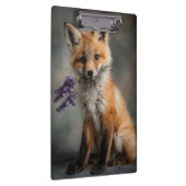 Schattige Fox Kit met Lavendelbloemen Klembord (Rechts)