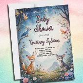 Schattige Fox Kits Woodland Baby shower Kaart