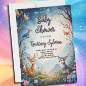 Schattige Fox Kits Woodland Baby shower Kaart